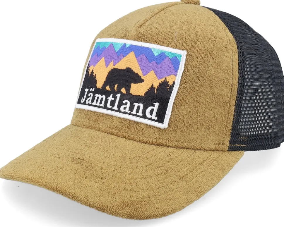 Swedish Jämtland Landscape Caramel/Black A-frame Trucker - Wild Spirit