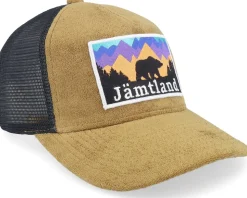 Swedish Jämtland Landscape Caramel/Black A-frame Trucker - Wild Spirit