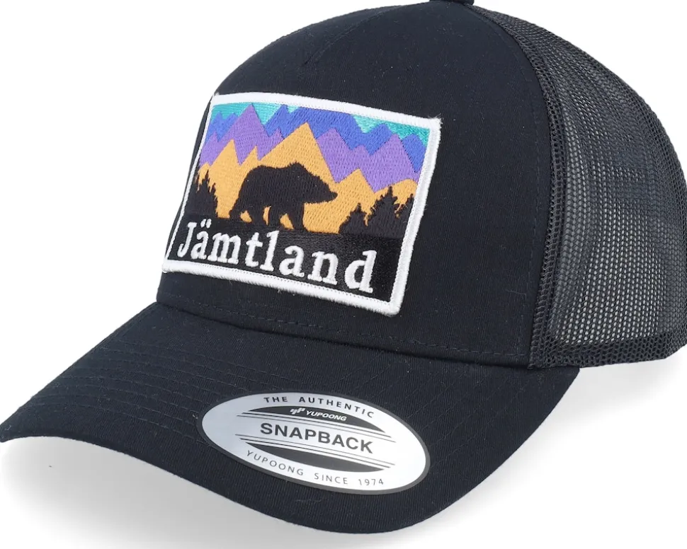 Swedish Jämtland Landscape Caramel/Black A-frame Trucker - Wild Spirit