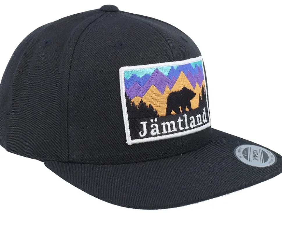 Swedish Jämtland Landscape Black Snapback - Wild Spirit
