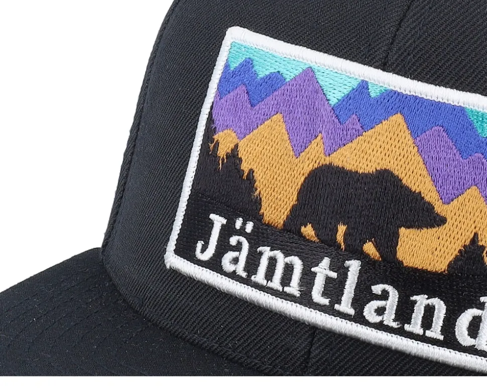 Swedish Jämtland Landscape Black Snapback - Wild Spirit