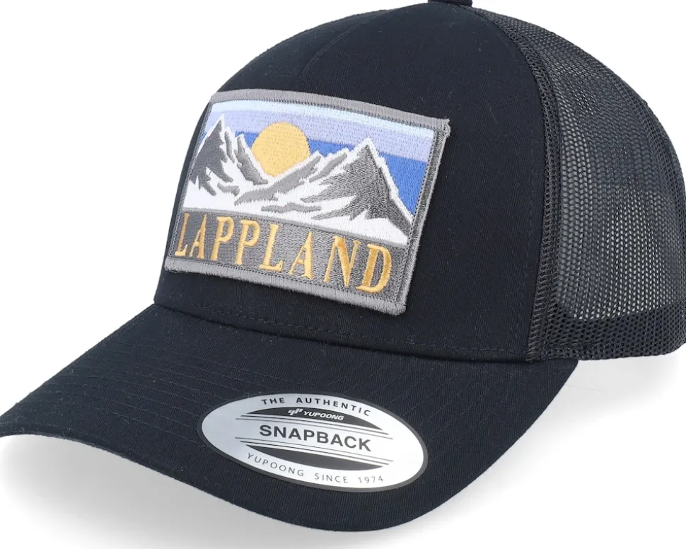 Swedish Lappland Landscape Terry Grey/Black A-frame Trucker - Wild Spirit