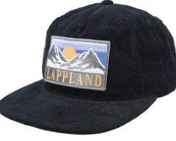 Swedish Lappland Landscape Corduroy Black Snapback - Wild Spirit