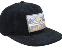 Swedish Lappland Landscape Corduroy Black Snapback - Wild Spirit