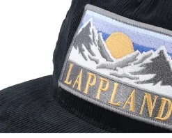 Swedish Lappland Landscape Corduroy Black Snapback - Wild Spirit