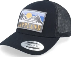 Swedish Lappland Landscape Black A-Frame Trucker - Wild Spirit