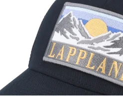 Swedish Lappland Landscape Black A-Frame Trucker - Wild Spirit
