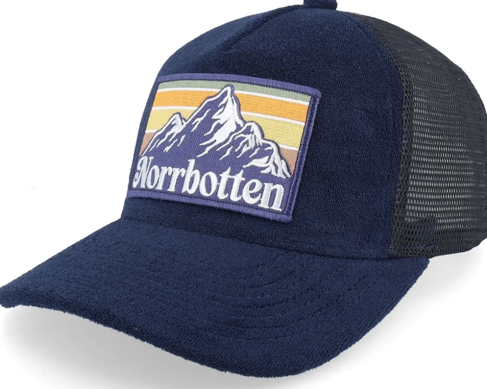 Swedish Norrbotten Landscape Terry Navy/Black A-Frame Trucker - Wild Spirit