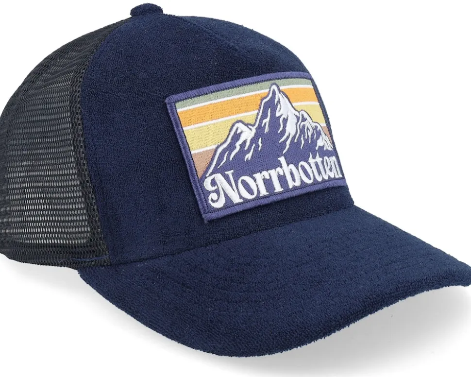 Swedish Norrbotten Landscape Terry Navy/Black A-Frame Trucker - Wild Spirit