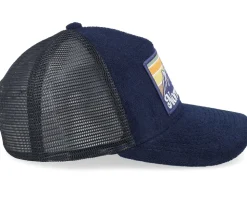 Swedish Norrbotten Landscape Terry Navy/Black A-Frame Trucker - Wild Spirit