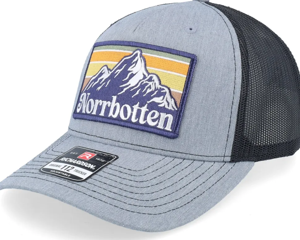 Swedish Norrbotten Landscape Heather Grey/Black A-Frame Trucker - Wild Spirit