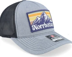 Swedish Norrbotten Landscape Heather Grey/Black A-Frame Trucker - Wild Spirit