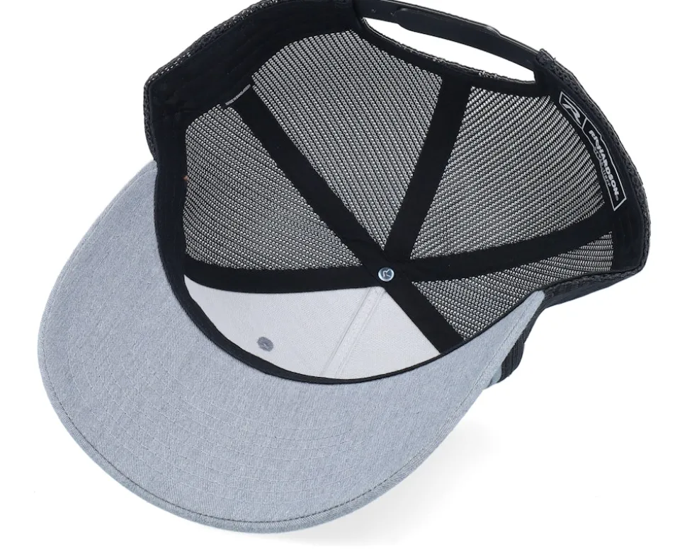 Swedish Norrbotten Landscape Heather Grey/Black A-Frame Trucker - Wild Spirit