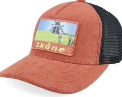 Swedish Skåne Landscape Rusty/Black A-Frame Trucker - Wild Spirit