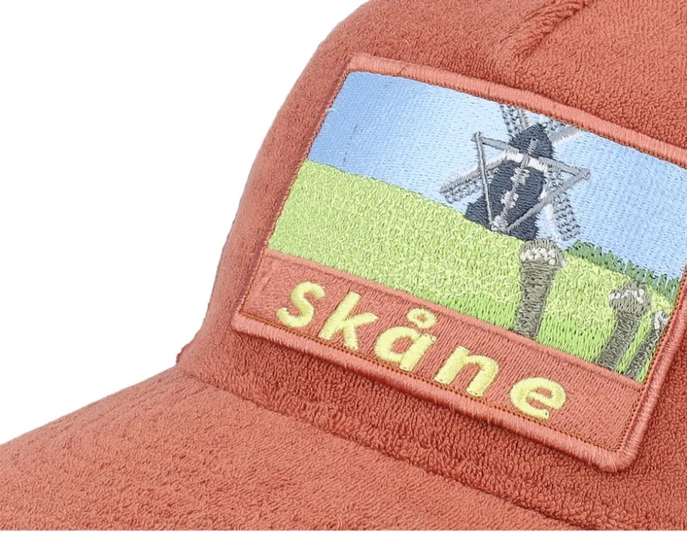 Swedish Skåne Landscape Rusty/Black A-Frame Trucker - Wild Spirit