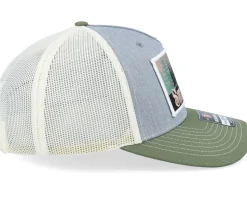 Swedish Småland Landscape Patch Grey/Birch/Olive A-Frame Trucker - Wild Spirit