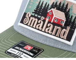 Swedish Småland Landscape Patch Grey/Birch/Olive A-Frame Trucker - Wild Spirit