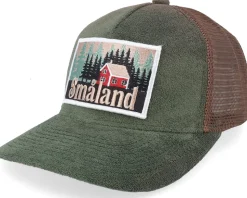 Swedish Småland Landscape Patch Grey/Birch/Olive A-Frame Trucker - Wild Spirit