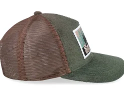 Swedish Småland Landscape Terry Green/Brown A-Frame Trucker - Wild Spirit