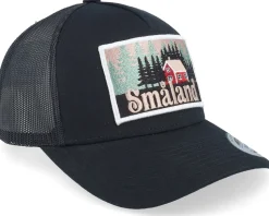Swedish Småland Landscape Patch Black A-Frame Trucker - Wild Spirit