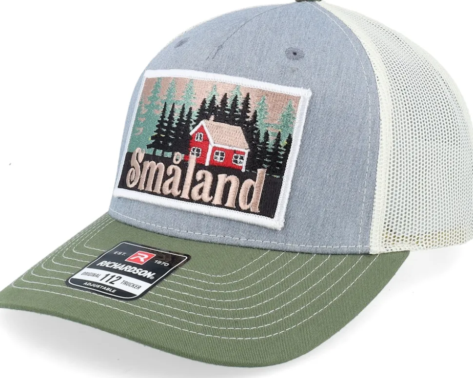 Swedish Småland Landscape Patch Black A-Frame Trucker - Wild Spirit