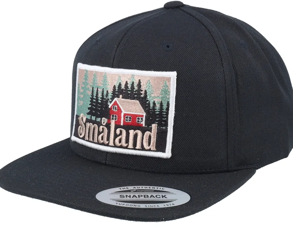 Swedish Småland Landscape Patch Black A-Frame Trucker - Wild Spirit