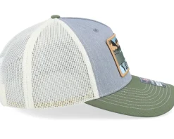 Swedish Värmland Landscape Patch Grey/Birch/Olive A-Frame Trucker - Wild Spirit