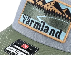 Swedish Värmland Landscape Patch Grey/Birch/Olive A-Frame Trucker - Wild Spirit