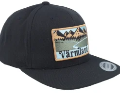 Swedish Värmland Landscape Black Snapback - Wild Spirit