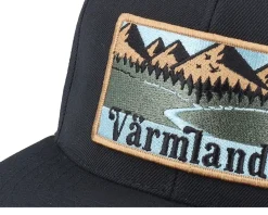 Swedish Värmland Landscape Black Snapback - Wild Spirit