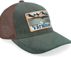 Swedish Värmland Landscape Terry Green/Brown A-Frame Trucker - Wild Spirit