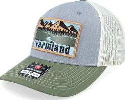 Swedish Värmland Landscape Terry Green/Brown A-Frame Trucker - Wild Spirit