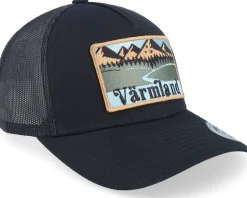Swedish Värmland Landscape Black Trucker - Wild Spirit