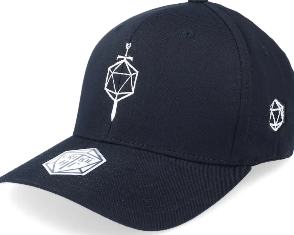 Sword D20 Dice Black Flexfit - Critiql Hit