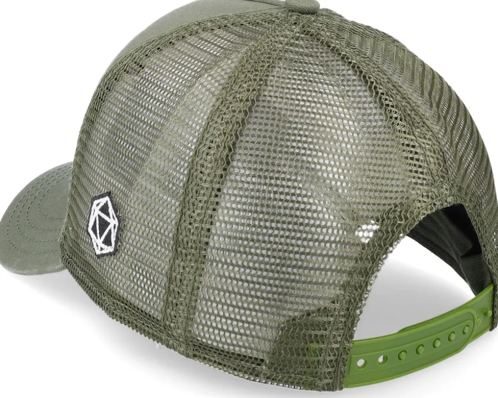 Swords And Dice D20 Patch Olive Trucker - Critiql Hit