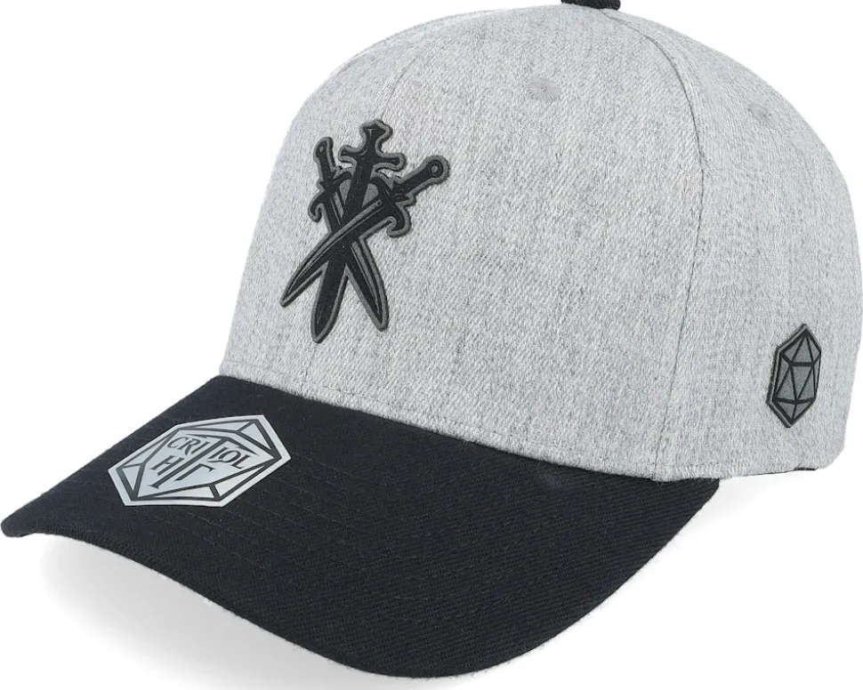 Swords Crossed 110 Flexfit Grey/Black Adjustable - Critiql Hit
