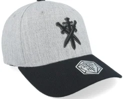 Swords Crossed 110 Flexfit Grey/Black Adjustable - Critiql Hit