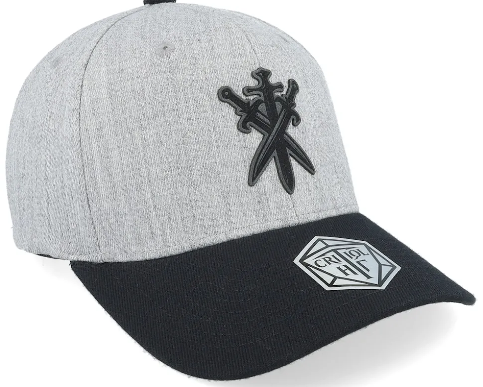 Swords Crossed 110 Flexfit Grey/Black Adjustable - Critiql Hit