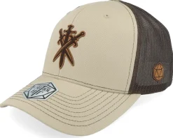 Swords Crossed 112 Split Khaki/Coffee Trucker - Critiql Hit