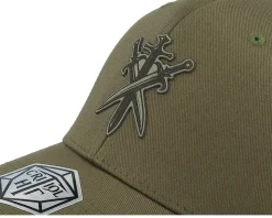 Swords Crossed Wooly Combed Olive Flexfit - Critiql Hit