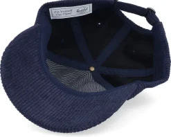 Sylas Corduroy Chain Stitch Cap Black Iris/Gold Yellow Dad Cap - Herschel