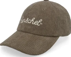 Sylas Corduroy Chain Stitch Cap Black Iris/Gold Yellow Dad Cap - Herschel