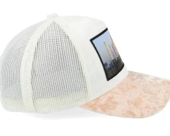 Taj Mahal Velvet White/Peach/Ivory A-frame Trucker - Calza Pennello