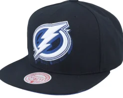 Tampa Bay Lightning Big Face 7.0 Black Snapback - Mitchell & Ness