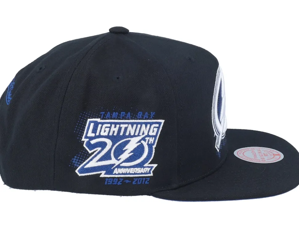 Tampa Bay Lightning Big Face 7.0 Black Snapback - Mitchell & Ness