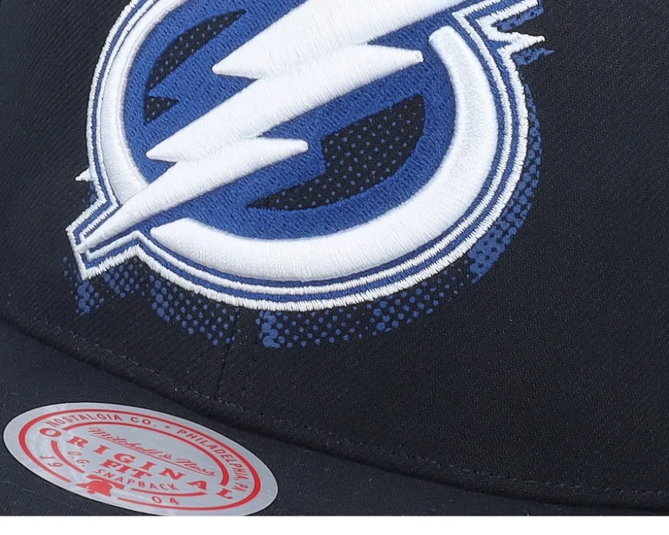 Tampa Bay Lightning Big Face 7.0 Black Snapback - Mitchell & Ness