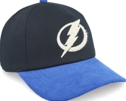 Tampa Bay Lightning Burnett Black/Blue Corduroy A-frame Adjustable - American Needle