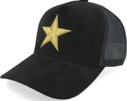 Tampa Bay Lightning Suede Black Trucker - Mitchell & Ness