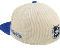 Tampa Bay Lightning Team Cord Off White/Blue Fitted - Mitchell & Ness