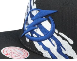 Tampa Bay Lightning Vintage Paintbrush Black Snapback - Mitchell & Ness